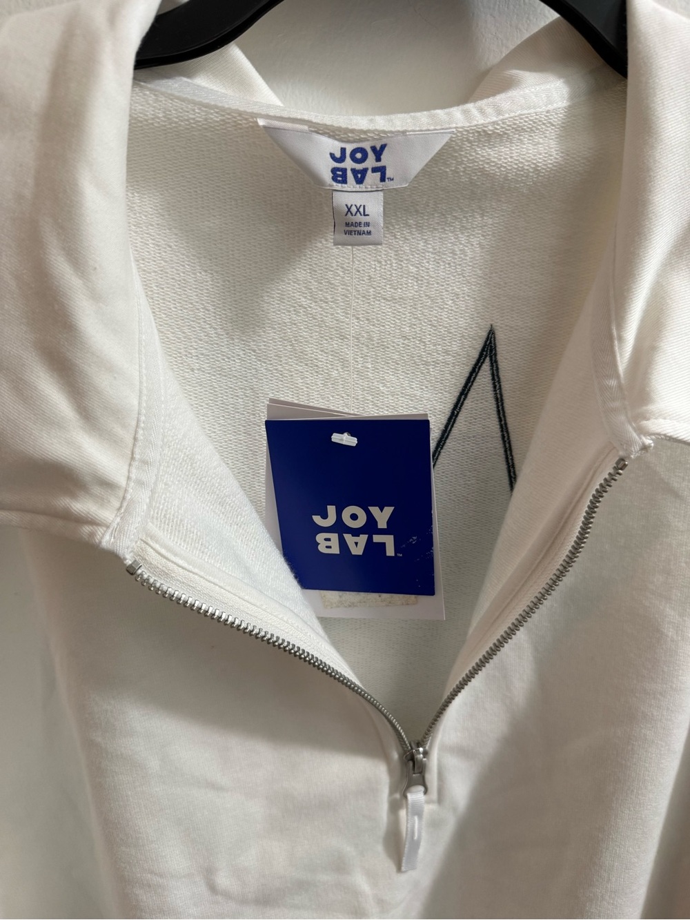JoyLab White Zip-Up quarter zip